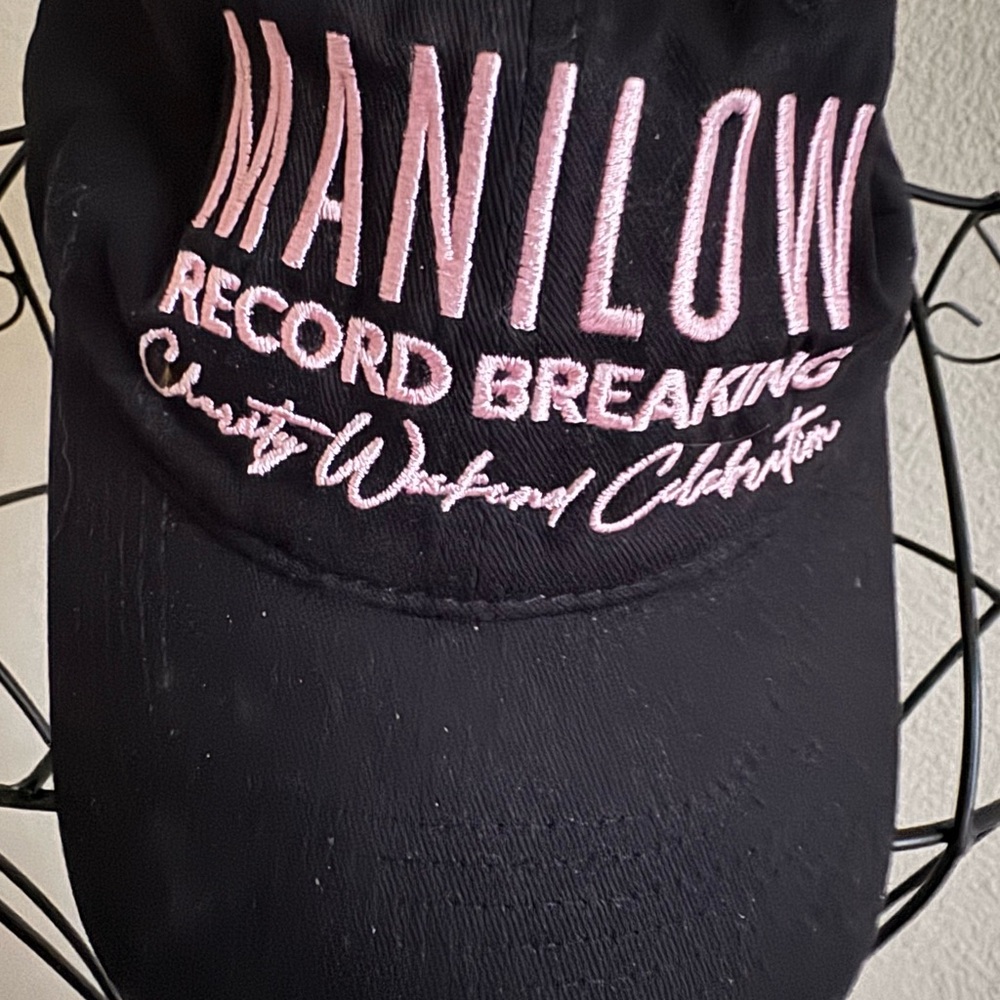 Manilow Black and Pink Embroidered Hat